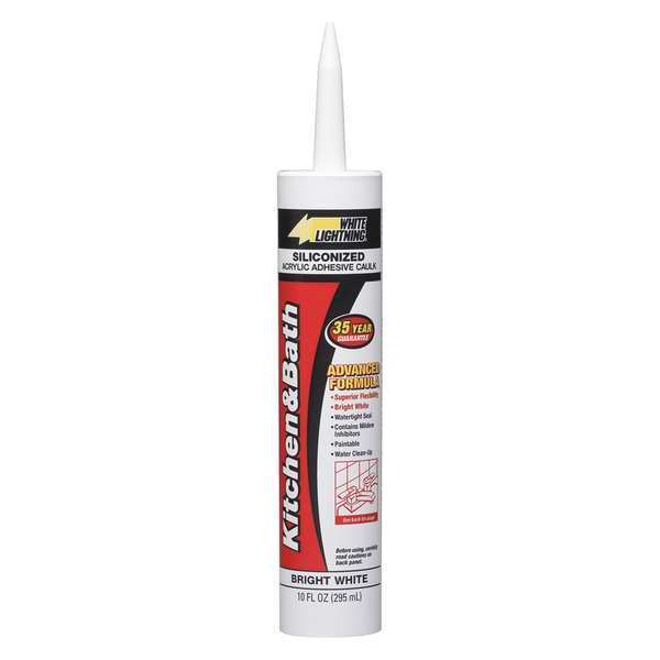 White Lightning Ultra Kitchen and Bath 10-oz Clear Silicone Caulk in the  Caulk department at