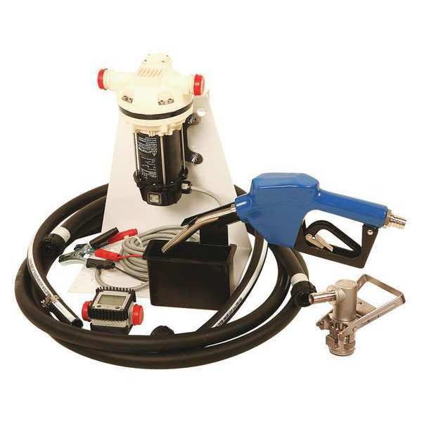 Liquidynamics Electric Operated Drum Pump, 12VDC, 8 Max. Flow Rate , 1/10 HP, Polypropylene, 3/4" Inlet DS12H20TASXXRSV