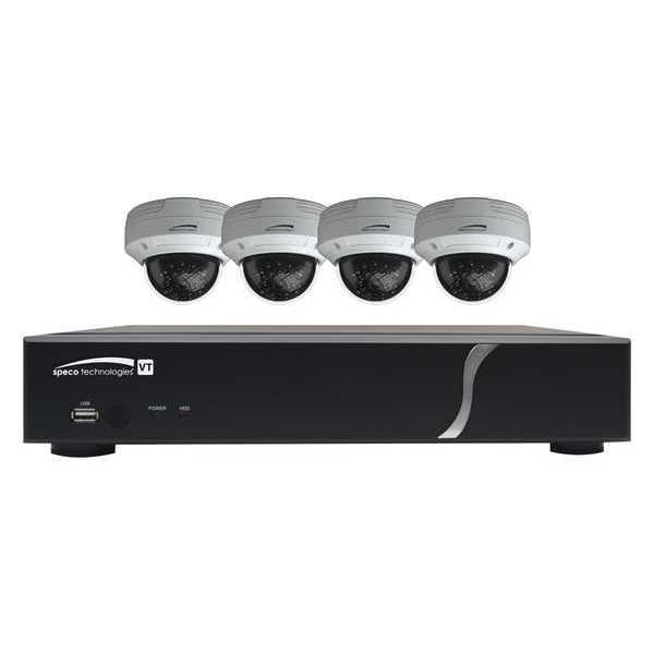 Speco Technologies CCTV Kit, 8 Channels, Fixed, 2 TB, 12VDC ZIPT84D2