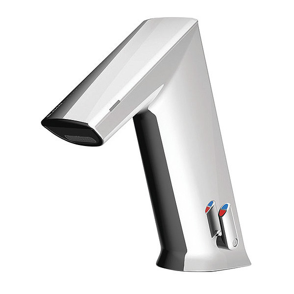 Basys Sensor Single Hole Mount, 1 Hole Angled Straight Bathroom Faucet, Polished chrome EFX 250.502.0000