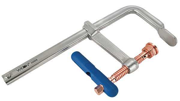 Wilton 20 in Bar Clamp, Copper-Plated Steel Handle and 5 1/2 in Throat Depth 2400S-20C