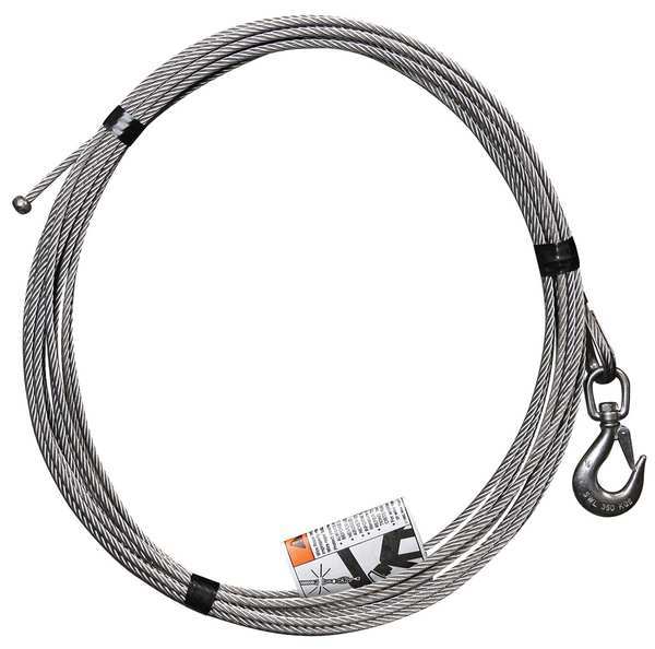 Oz Lifting Products Cable, Stainless Steel, 1200 lb. OZSS.25-55B