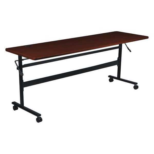 Mooreco Rectangle Mobile Training Table, 72 in X 29 in, Mahogany 90097