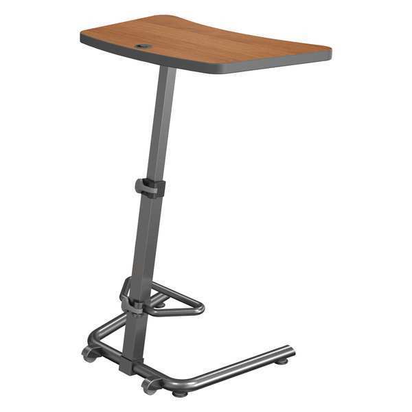 Mooreco Student Desk, 20" D, 26.6" W, 26" to 43" H, Amber Cherry 90532-7919-BK