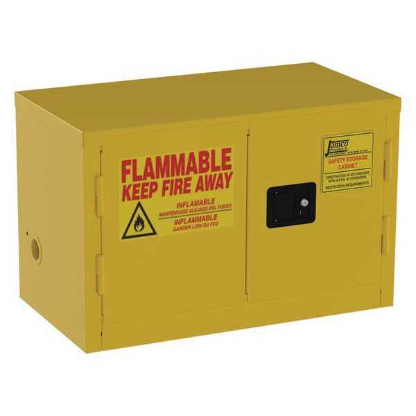 Jamco Flammable Safety Cabinet, 6 gal., Yellow BU11YP