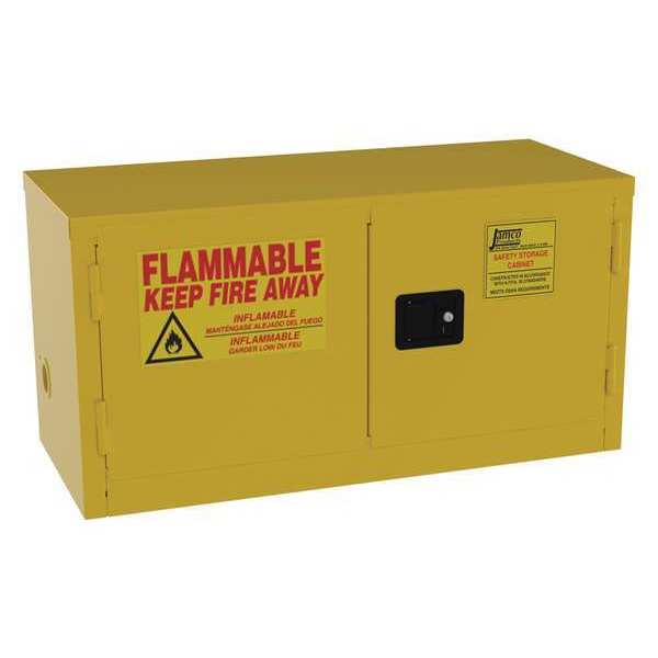 Jamco Flammable Safety Cabinet, 6 gal., Yellow BU15YP