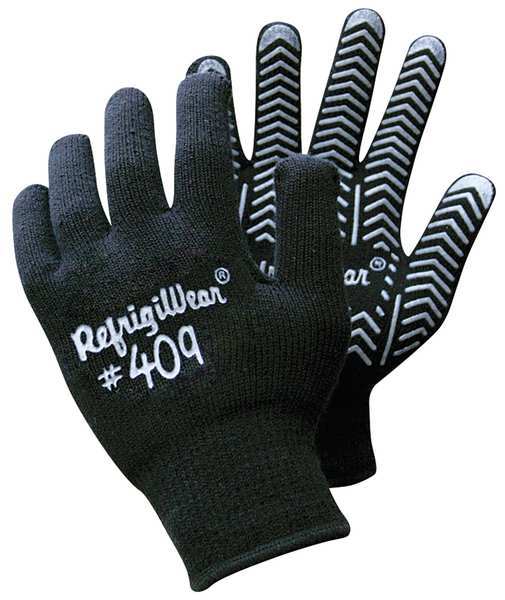 Refrigiwear Cold Protection Gloves, Terry Cloth Lining, XL, 12PK 0409RBLKXLG