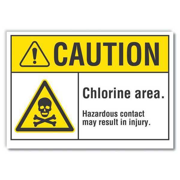 Lyle Caution Sign, 5 in H, 7 in W, Horizontal Rectangle, English, LCU3-0012-RD_7x5 LCU3-0012-RD_7x5
