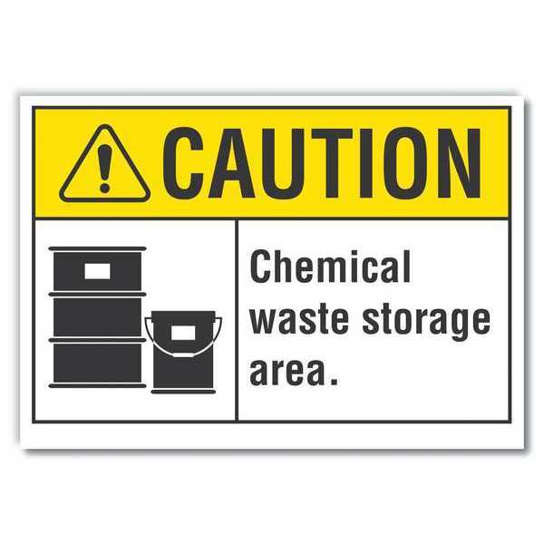 Lyle Caution Sign, 5 in H, 7 in W, Horizontal Rectangle, English, LCU3-0090-RD_7x5 LCU3-0090-RD_7x5
