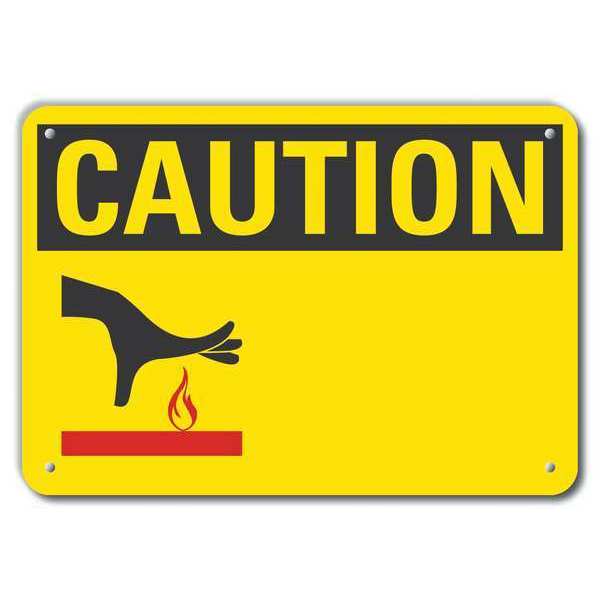 Lyle Caution Sign Blank, 7 in H, 10 in W, Plastic, Vertical Rectangle, English, LCU3-0201-NP_10x7 LCU3-0201-NP_10x7