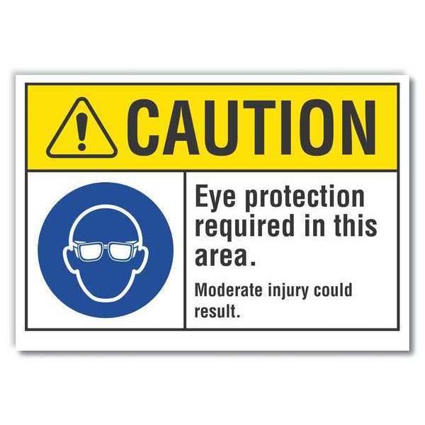 Lyle Caution Sign, 10" W, 7" H, 0.004" Thickness, LCU3-0060-ED_10x7 LCU3-0060-ED_10x7