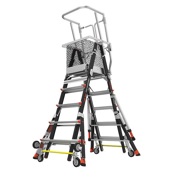 Little Giant Ladders 5 to 9 ft Fiberglass Platform Stepladder, 375 lb Capacity 18509-817