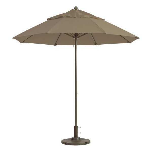 Grosfillex Windmaster Umbrella, 9 ft., Taupe 98818131