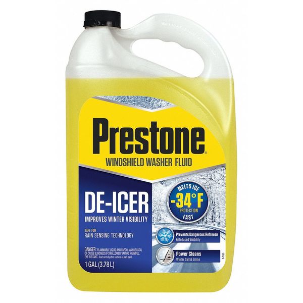 Prestone Windshield Washer/De-Icer, Bottle, 1 gal, Ready to Use, Premixed, Windshield Washer Fluid AS253