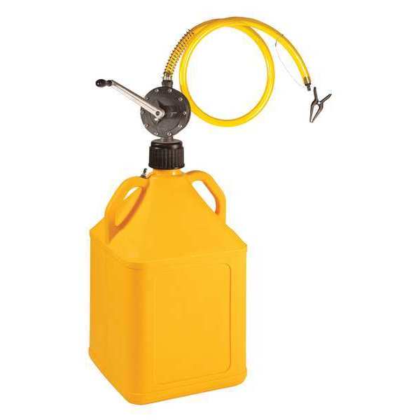 Action Pump Rotary Barrel Pump, w/15 gal. Yellow Jug GASPROY