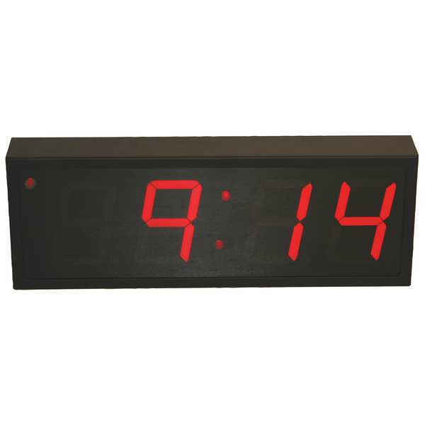 Zoro Select Clock, Digital, 14-1/8" W, 2-1/2" Digit Sz. PGE241RSE
