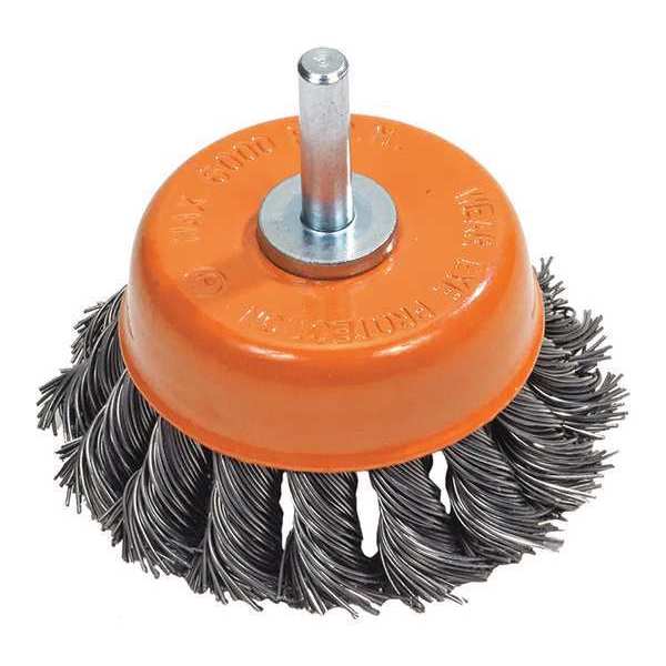 Walter Surface Technologies Cup Brush, 0.020" Dia., 12,000 RPM 13C370
