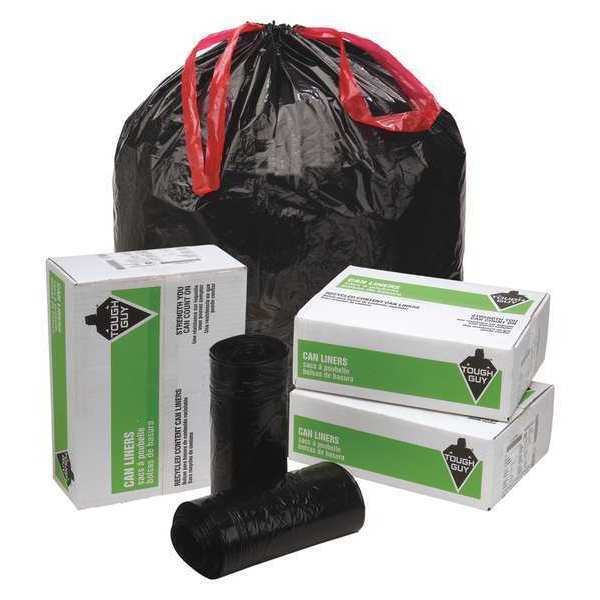 Tough Guy Trash Bags, 40-45 gal, 40 in W, 48 in H, 16 Micron Thick