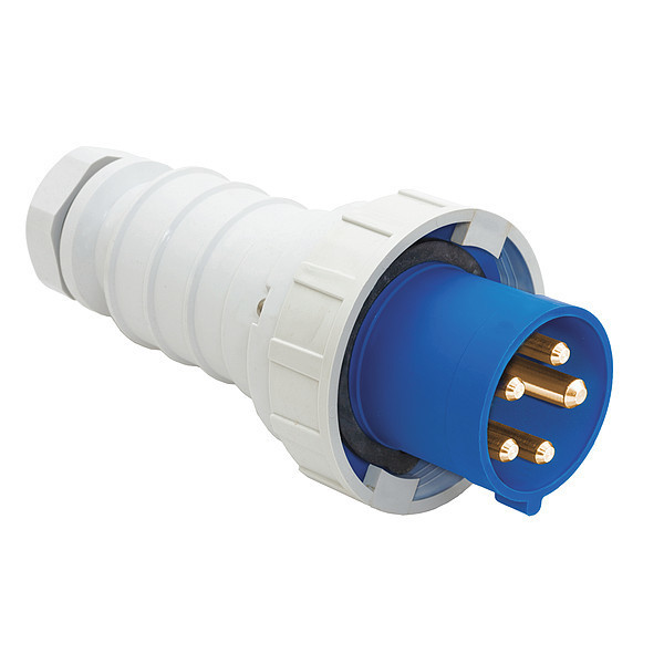 Zoro Select Pin and Sleeve Plug, Blue, 3 Poles, 240VAC BRY5100P9W