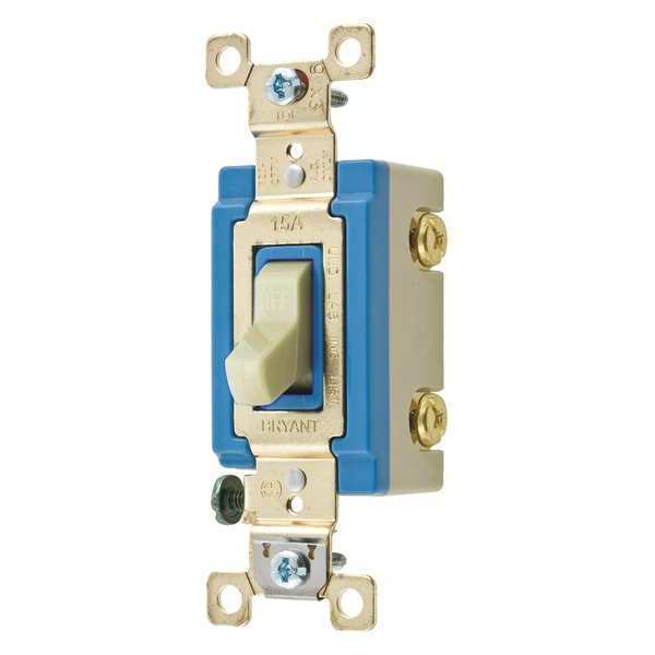 Zoro Select Illuminated Wall Switch, Ivory, 15A 4801GLI