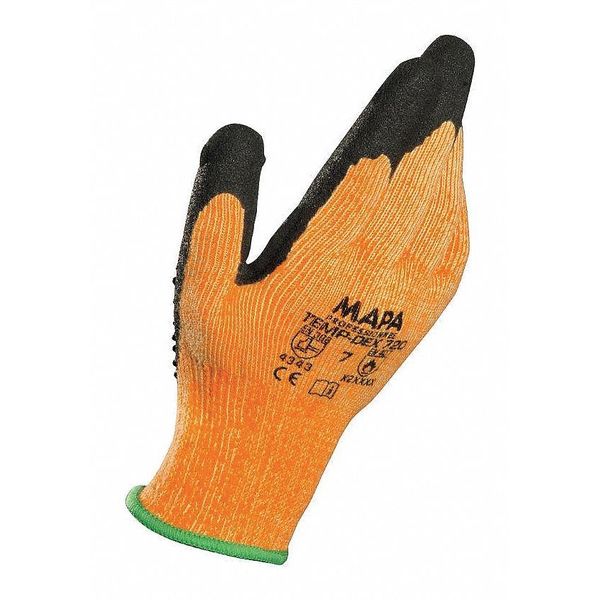 Temp-Dex Heat Resistant Gloves, Nitrile, Orng, 9, PR 720