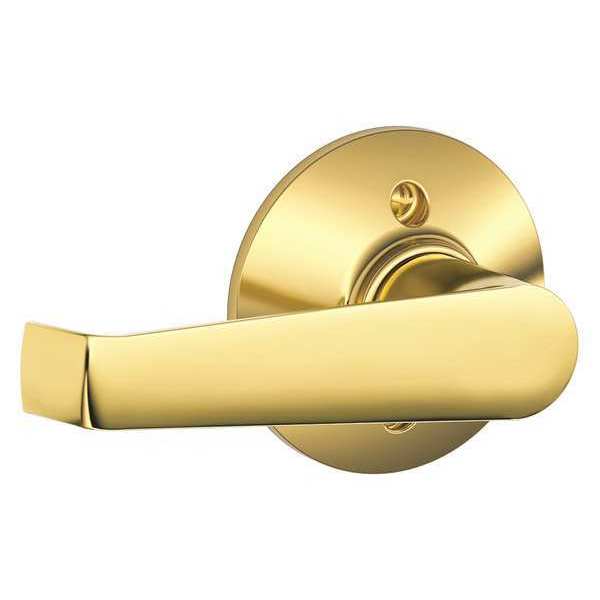 Schlage Bright Brass Dummy Lever Lockset, Elan F170 ELA 605