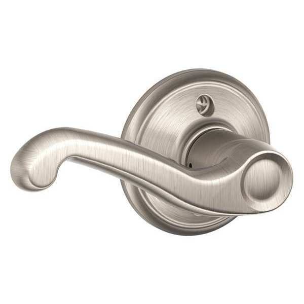 Schlage Satin Nickel Dummy Lever Lockset, Flair, Left Hand F170 FLA 619 LH