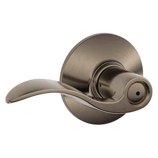 Schlage Antique Pewter Privacy Lever Lockset, Accent F40 ACC 620