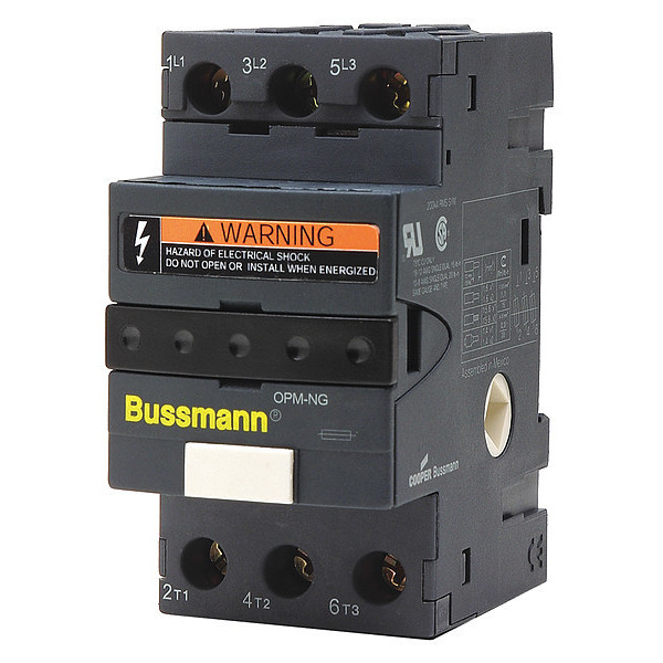 Eaton Bussmann Finger Safe Fuse Block, CC UL Class, 3 Poles, 0 to 30A Amp Range, 600V AC Volt Rating OPM-NG-SC3