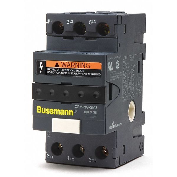 Eaton Bussmann Finger Safe Fuse Block, 3 Poles, 0 to 30A Amp Range, 600V AC Volt Rating OPM-NG-SM3