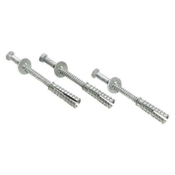 Zoro Select Lag Bolts, Silver, 6" L, PK2 GNR91500-2