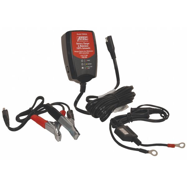 Atec Portable Battery Charger, Automatic, Maintaining, For Batt. Volt.: 6, 12 9003A