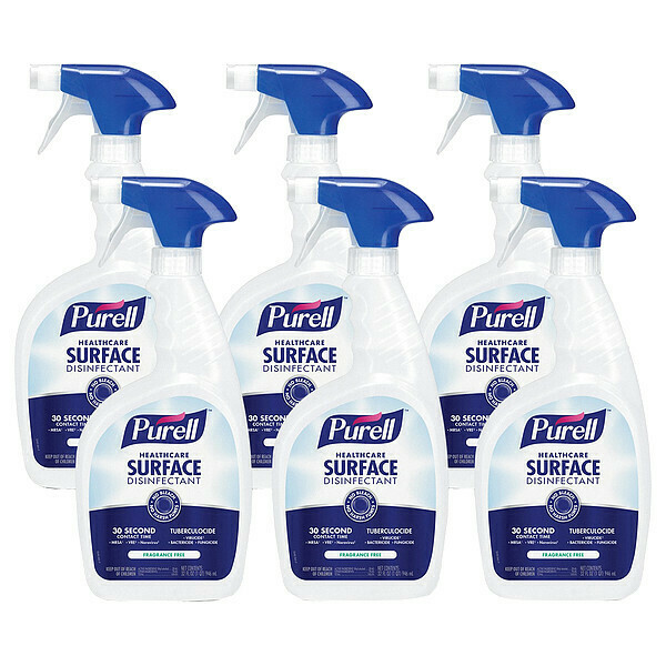 Purell Healthcare Surface Disinfectant, 32 oz. Trigger Spray Bottle, Alcohol, 6 PK 3340-06