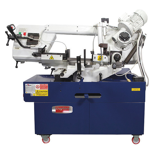 Dayton Band Saw, 8-1/2" x 13" Rectangle, 10-1/4" Round, 9.75 in Square, 460V AC V, 1.5 hp HP 499F61