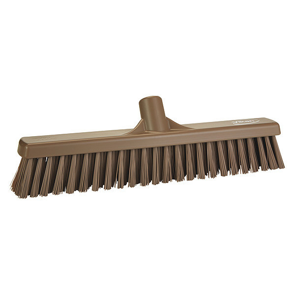 Vikan 16 in Sweep Face Broom Head, Synthetic, Brown 317466