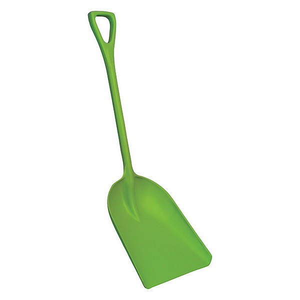 Remco Hygienic Square Point Shovel, Polypropylene Blade, 28 in L Lime Green Polypropylene Handle 698277