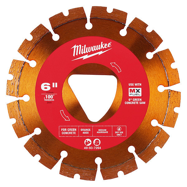 Milwaukee Tool 6"x.100" 10MM TRIANGLE U-NOTCH ORANGE� 49-93-7264