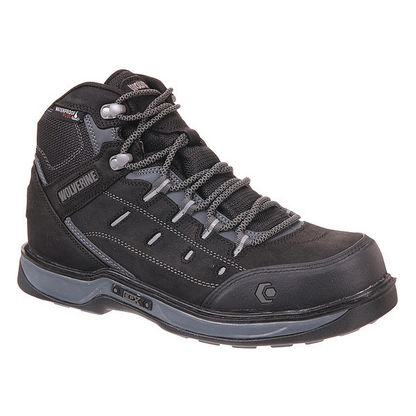 Wolverine Size 14 Men's Hiker Boot Composite Work Boot, Black/Gray W10553