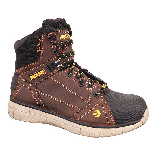 Wolverine Size 9-1/2 Men's 6 in Work Boot Composite Work Boot, Brown ...