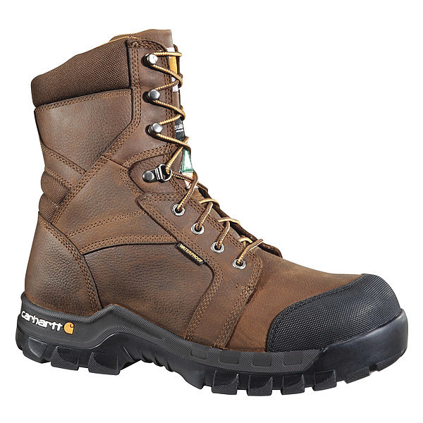 Carhartt Size 12 Men's 8 in Work Boot Composite Work Boot, Brown CMR8939 12W