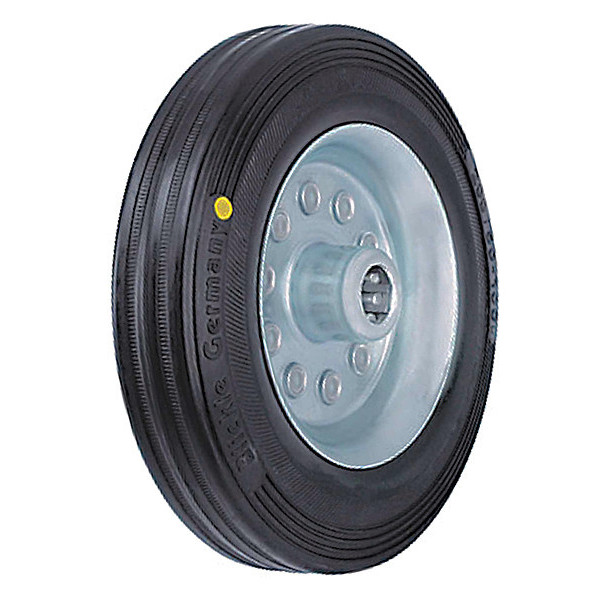 Zoro Select Caster Wheel, 4" dia., 1-3/16" W, Black VE 100/12R-EL