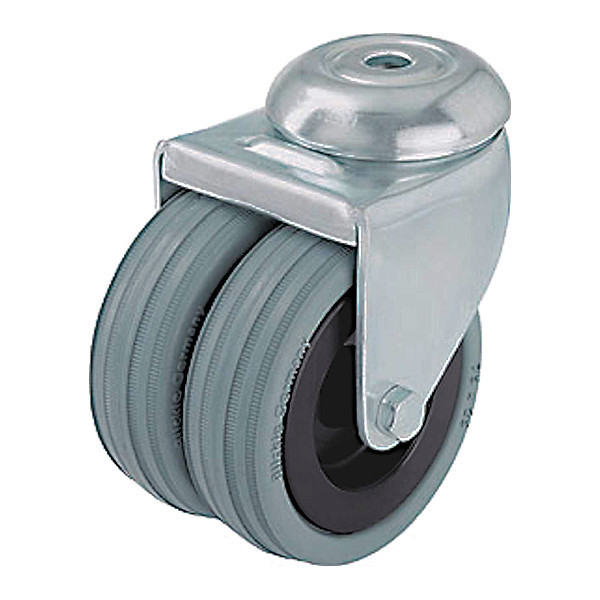 Zoro Select Low-Profile Easy-Turn Bolt-Hole Caster LMDA-VPA 50G