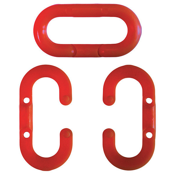 Zoro Select Chain Link, Red, 1-1/2" Size, Plastic 30705-10