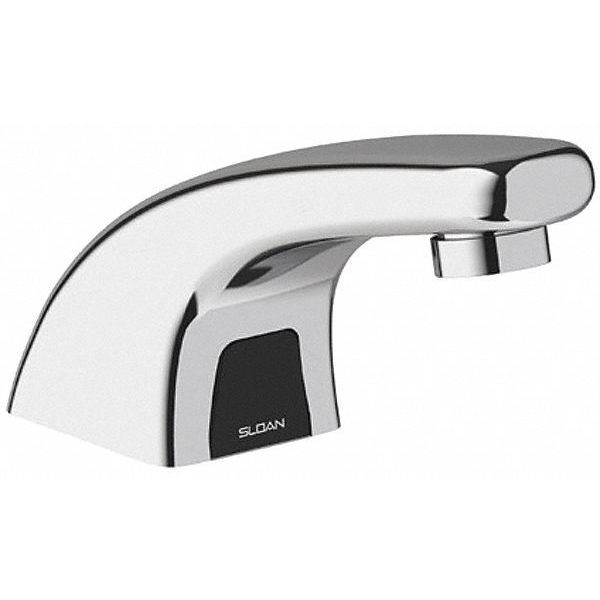 Sloan Sensor Single Hole Mount, 1 Hole Low Arc Bathroom Faucet, Polished chrome EBF-615-4-BAT-TEE-CP-0.5GPM-MLM-IR-FCT