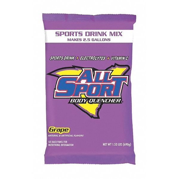 All Sport Sports Drink Mix, Regular, Grape, 32 PK 10124809