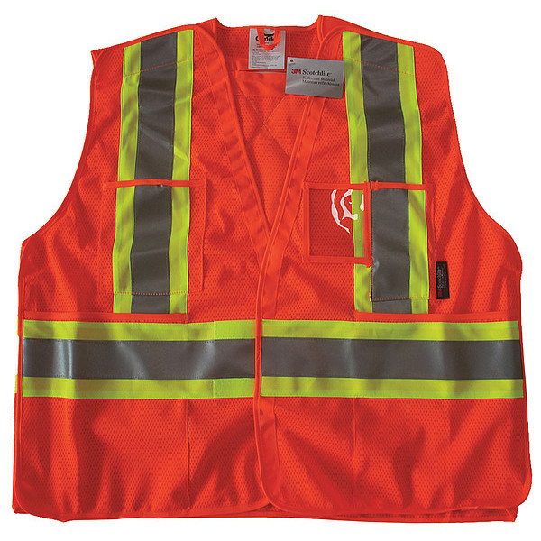 Condor Safety Vest, Orange/Red, L/XL 491T13