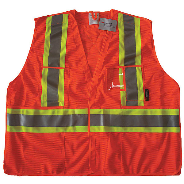 Condor Safety Vest, Orange/Red, 2XL/3XL 491T15
