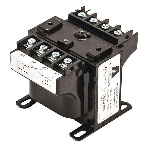 Acme Electric Control Transformer, 250 VA, Not Rated, 24V AC, 240V AC, 480V AC TB250N013F0