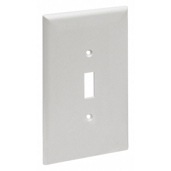 Zoro Select Wall Switch Jumbo Face Plate, Number of Gangs: 1 High Impact Plastic, Smooth Finish, White 62054