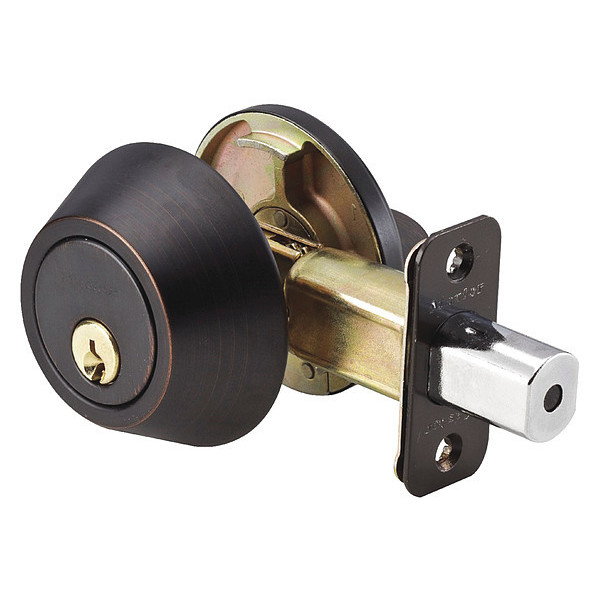 Master Lock Deadbolt, Aged Bronze, Single Cylinder DS0612PKAS